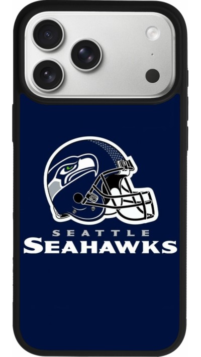 Coque iPhone 17 Pro Max - Silicone rigide noir Super Bowl 26 Seattle 3
