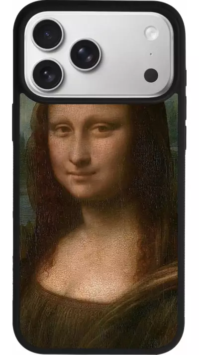 Coque iPhone 17 Pro Max - Silicone rigide noir Tableau art - La Joconde - Léonard de Vinci Coque iPhone 17 Pro Max - Silicone rigide noir Tableau art - La Joconde - Léonard de Vinci
