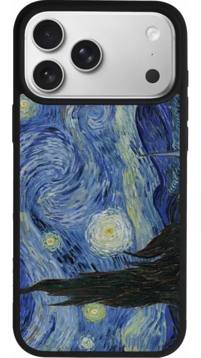 Coque iPhone 17 Pro Max - Silicone rigide noir Tableau art - La Nuit étoilée - Van Gogh Coque iPhone 17 Pro Max - Silicone rigide noir Tableau art - La Nuit étoilée - Van Gogh