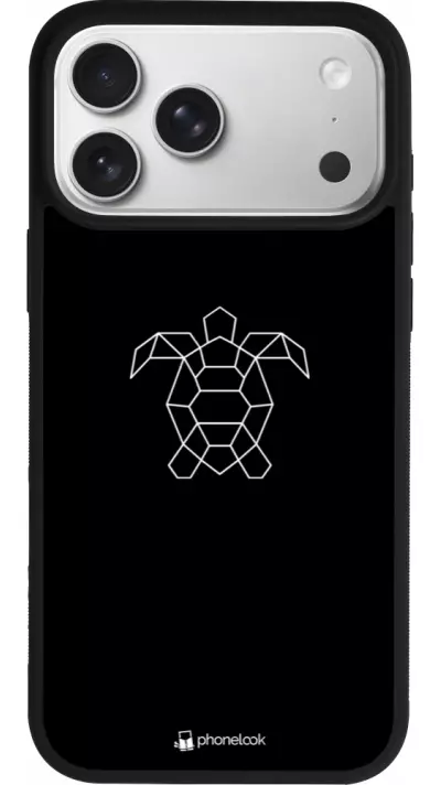 Coque iPhone 17 Pro Max - Silicone rigide noir Turtles lines on black Coque iPhone 17 Pro Max - Silicone rigide noir Turtles lines on black