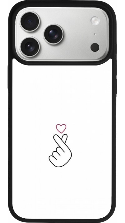 Coque iPhone 17 Pro Max - Silicone rigide noir Valentine 2024 heat by Millennials