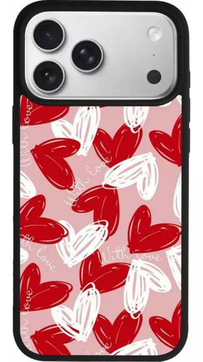 Coque iPhone 17 Pro Max - Silicone rigide noir Valentine 2024 with love heart Coque iPhone 17 Pro Max - Silicone rigide noir Valentine 2024 with love heart