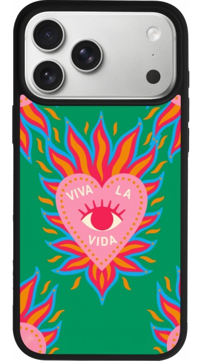 Coque iPhone 17 Pro Max - Silicone rigide noir Viva la vida 2026