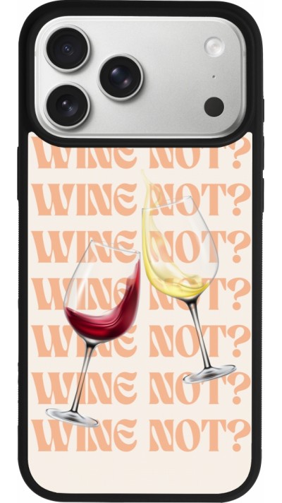Coque iPhone 17 Pro Max - Silicone rigide noir Wine not
