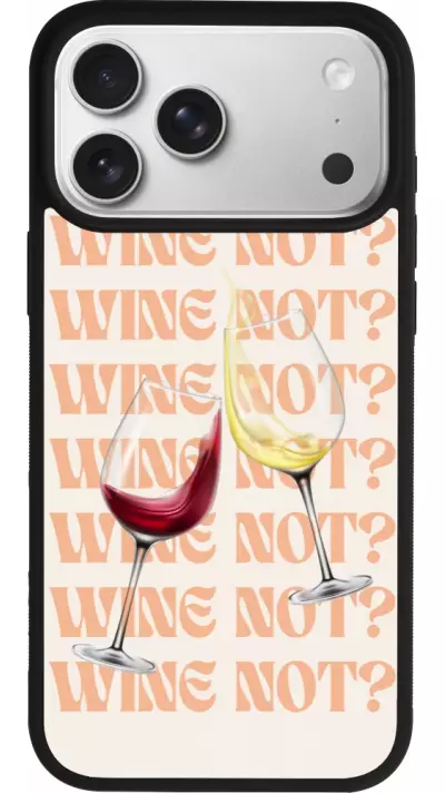 Coque iPhone 17 Pro Max - Silicone rigide noir Wine not Coque iPhone 17 Pro Max - Silicone rigide noir Wine not