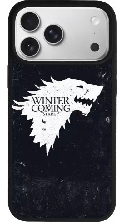 Coque iPhone 17 Pro Max - Silicone rigide noir Winter is coming Stark Coque iPhone 17 Pro Max - Silicone rigide noir Winter is coming Stark