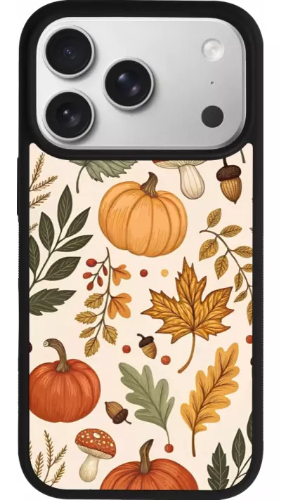 Coque iPhone 17 Pro - Silicone rigide noir Autumn 25 Autumn pattern Coque iPhone 17 Pro - Silicone rigide noir Autumn 25 Autumn pattern