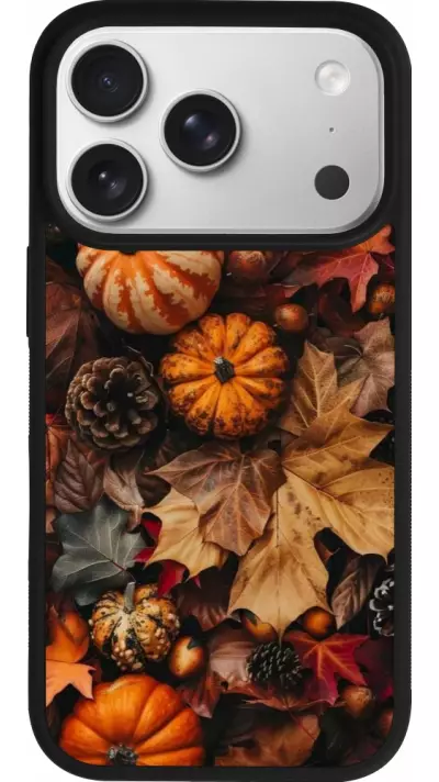 Coque iPhone 17 Pro - Silicone rigide noir Autumn 25 Pumpkin Coque iPhone 17 Pro - Silicone rigide noir Autumn 25 Pumpkin