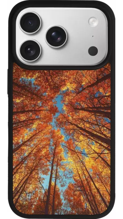 Coque iPhone 17 Pro - Silicone rigide noir Autumn 25 Trees Coque iPhone 17 Pro - Silicone rigide noir Autumn 25 Trees