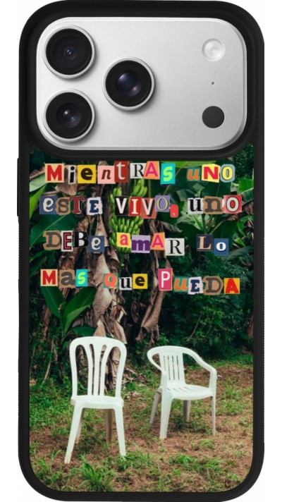 Coque iPhone 17 Pro - Silicone rigide noir Chairs DTMF