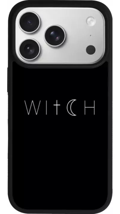 Coque iPhone 17 Pro - Silicone rigide noir Halloween 22 witch word Coque iPhone 17 Pro - Silicone rigide noir Halloween 22 witch word