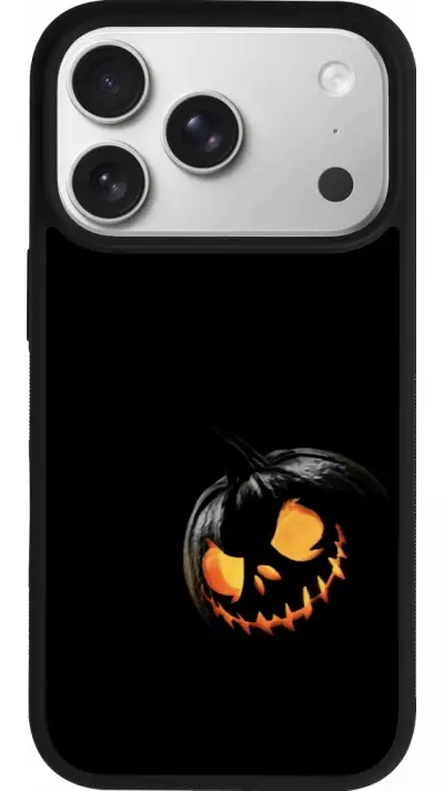 Coque iPhone 17 Pro - Silicone rigide noir Halloween 2023 discreet pumpkin Coque iPhone 17 Pro - Silicone rigide noir Halloween 2023 discreet pumpkin