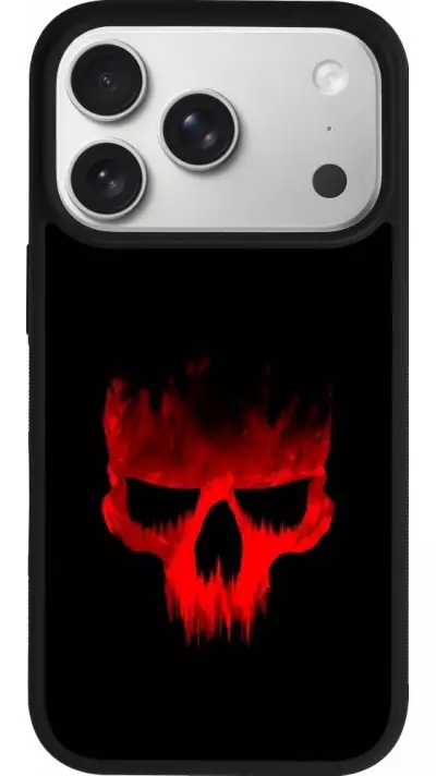 Coque iPhone 17 Pro - Silicone rigide noir Halloween 2023 scary skull Coque iPhone 17 Pro - Silicone rigide noir Halloween 2023 scary skull
