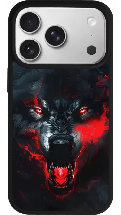 Coque iPhone 17 Pro - Silicone rigide noir Halloween 2024 mad werewolf Coque iPhone 17 Pro - Silicone rigide noir Halloween 2024 mad werewolf