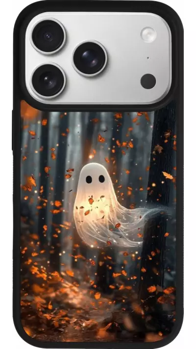 Coque iPhone 17 Pro - Silicone rigide noir Halloween 2025 Ghost in the forest Coque iPhone 17 Pro - Silicone rigide noir Halloween 2025 Ghost in the forest