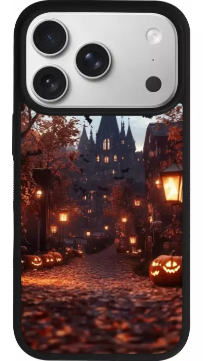 Coque iPhone 17 Pro - Silicone rigide noir Halloween 2025 Haunted house Coque iPhone 17 Pro - Silicone rigide noir Halloween 2025 Haunted house
