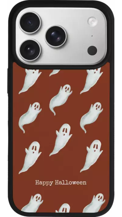 Coque iPhone 17 Pro - Silicone rigide noir Halloween 2025 Pattern of ghosts Coque iPhone 17 Pro - Silicone rigide noir Halloween 2025 Pattern of ghosts