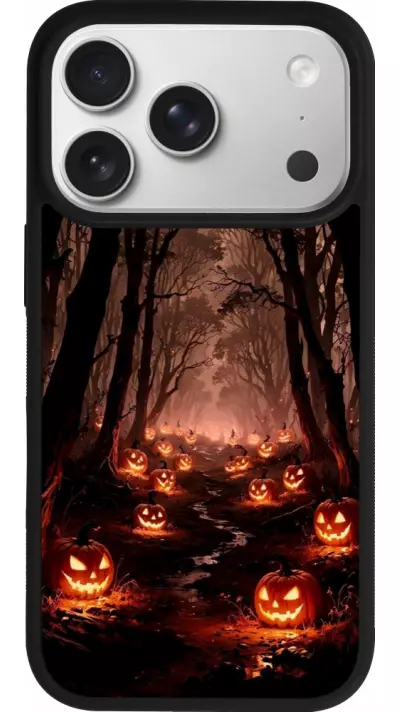 Coque iPhone 17 Pro - Silicone rigide noir Halloween 2025 Road of Terrifying Pumpkins Coque iPhone 17 Pro - Silicone rigide noir Halloween 2025 Road of Terrifying Pumpkins