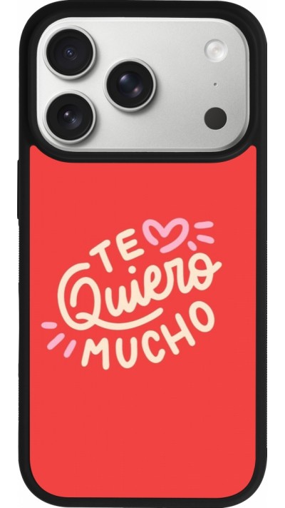Coque iPhone 17 Pro - Silicone rigide noir Saint Valentines Day 26 Te quiero mucho