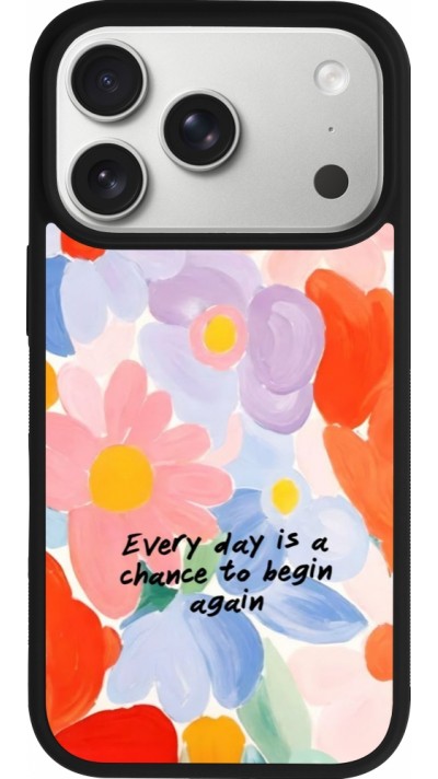 Coque iPhone 17 Pro - Silicone rigide noir Every day is a chance Spring 2026