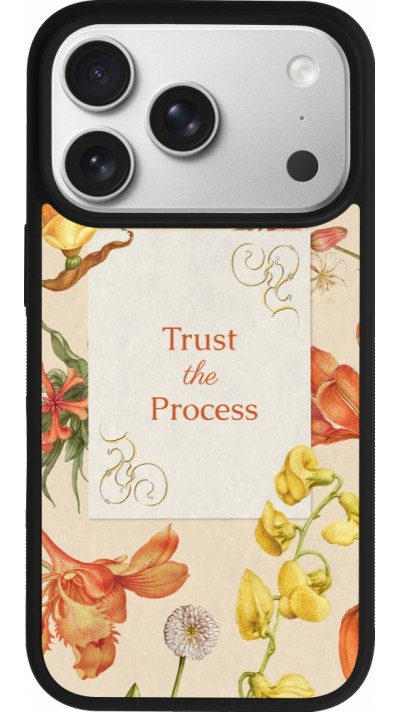 Coque iPhone 17 Pro - Silicone rigide noir Trust the process Spring 2026