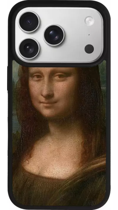 Coque iPhone 17 Pro - Silicone rigide noir Tableau art - La Joconde - Léonard de Vinci Coque iPhone 17 Pro - Silicone rigide noir Tableau art - La Joconde - Léonard de Vinci