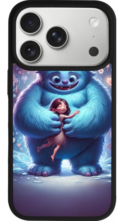 Coque iPhone 17 Pro - Silicone rigide noir Valentine 2024 Fluffy Love Coque iPhone 17 Pro - Silicone rigide noir Valentine 2024 Fluffy Love