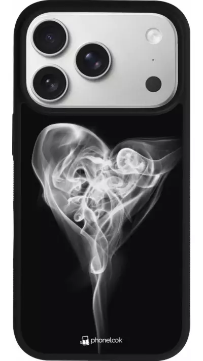Coque iPhone 17 Pro - Silicone rigide noir Valentine 2022 Black Smoke Coque iPhone 17 Pro - Silicone rigide noir Valentine 2022 Black Smoke