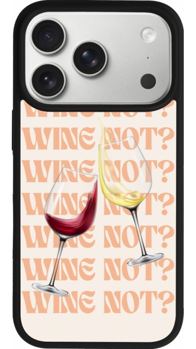 Coque iPhone 17 Pro - Silicone rigide noir Wine not Coque iPhone 17 Pro - Silicone rigide noir Wine not