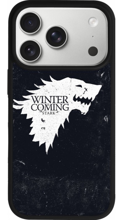 Coque iPhone 17 Pro - Silicone rigide noir Winter is coming Stark Coque iPhone 17 Pro - Silicone rigide noir Winter is coming Stark