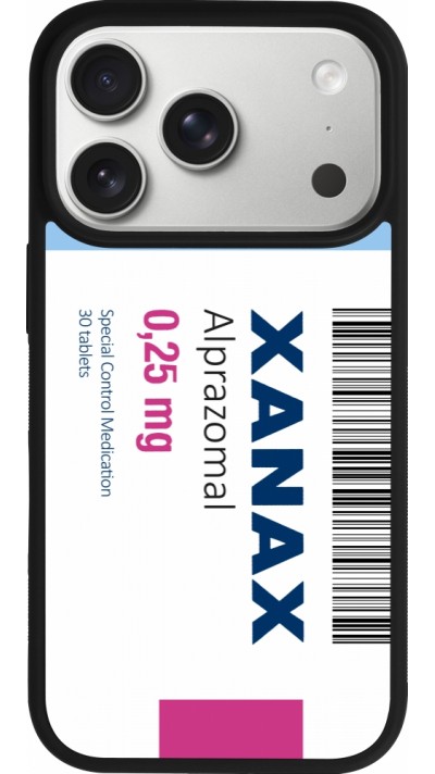 Coque iPhone 17 Pro - Silicone rigide noir Xanax Alprazolam 2025 Coque iPhone 17 Pro - Silicone rigide noir Xanax Alprazolam 2025