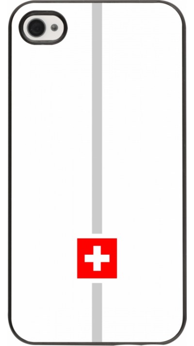 Coque iPhone 4/4s - Canton CH blanc