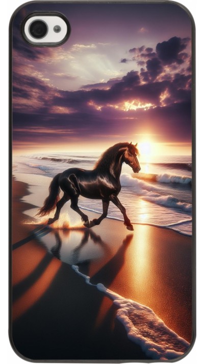 Coque iPhone 4/4s - Cheval majestueux plage