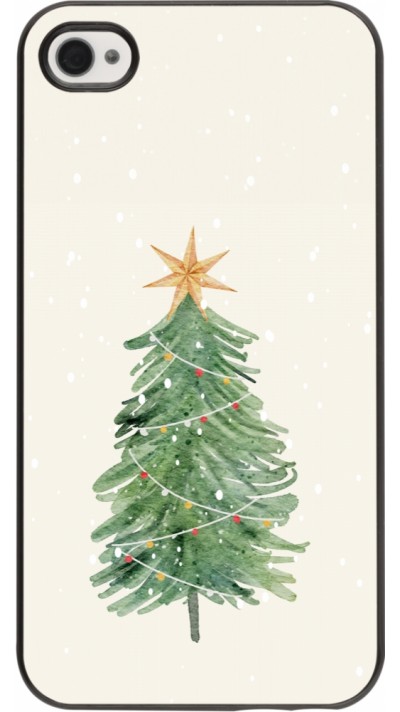 iPhone 4/4s Case Hülle - Christmas 25 Sketch Tree