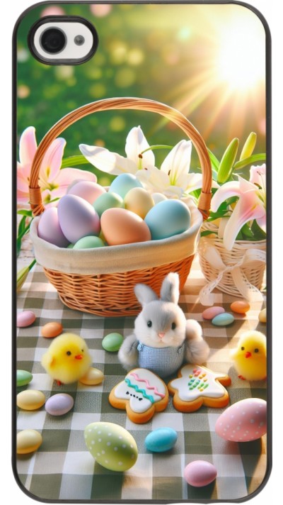 Coque iPhone 4/4s - Easter 2025 Panier Pâques