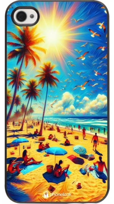 iPhone 4/4s Case Hülle - Sommer Paradies Farbe