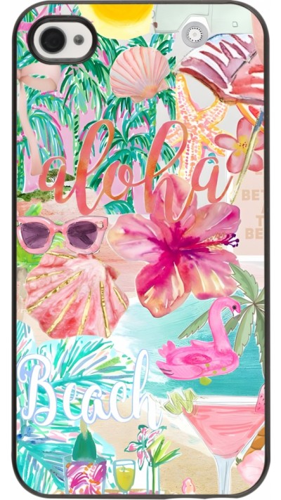 iPhone 4/4s Case Hülle - Preppy Collage Aloha