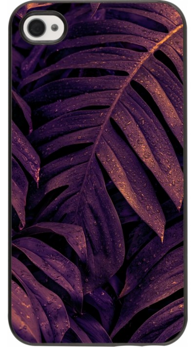 iPhone 4/4s Case Hülle - Purple Light Leaves
