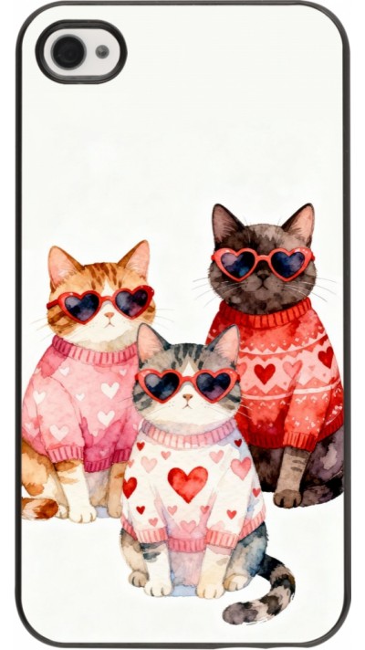 Coque iPhone 4/4s - Saint Valentines Day 26 Cat Love