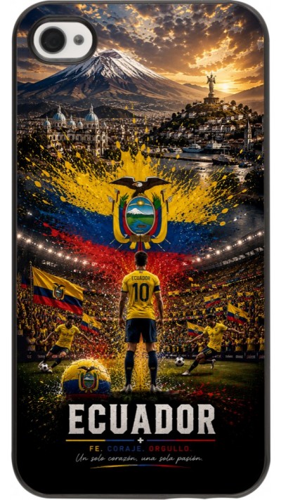 Coque iPhone 4/4s - Football Équateur splash 2026