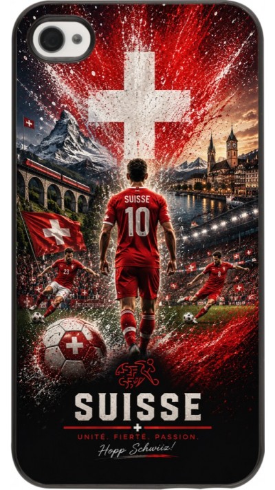 Coque iPhone 4/4s - Football Suisse splash 2026