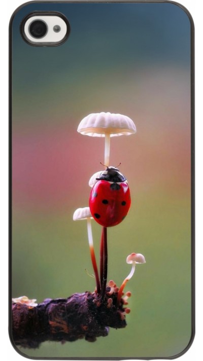 Coque iPhone 4/4s - Ladybird on a mushroom Spring 2026