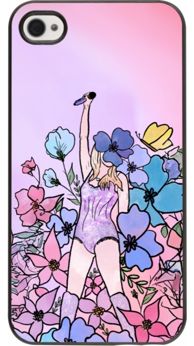 Coque iPhone 4/4s - Taylor Swift Sketch - Pink