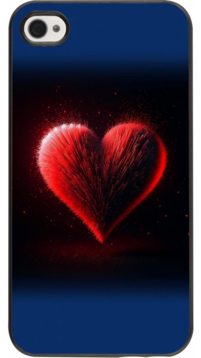 Coque iPhone 4/4s - Valentine 2025 coeur rouge