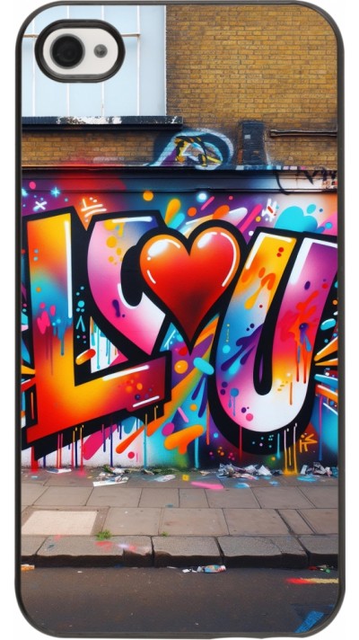 Coque iPhone 4/4s - Valentine 2025 Love U Tag