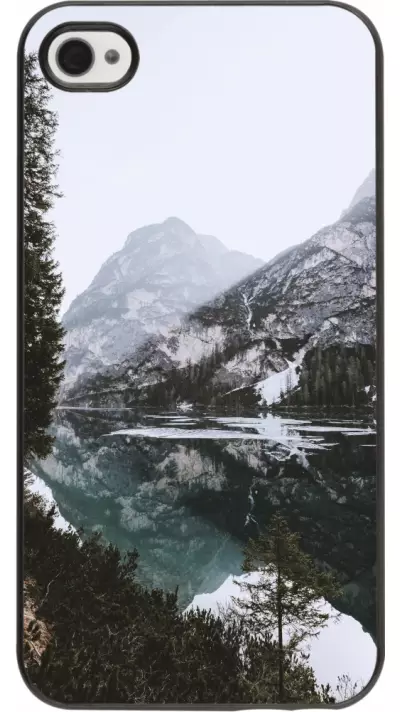 Coque iPhone 4/4s - Winter 22 snowy mountain and lake