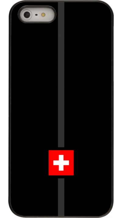 Coque iPhone 5/5s / SE (2016) - Canton CH noir