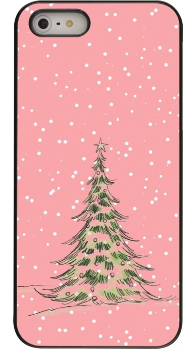 iPhone 5/5s / SE (2016) Case Hülle - Christmas 25 Pink Tree