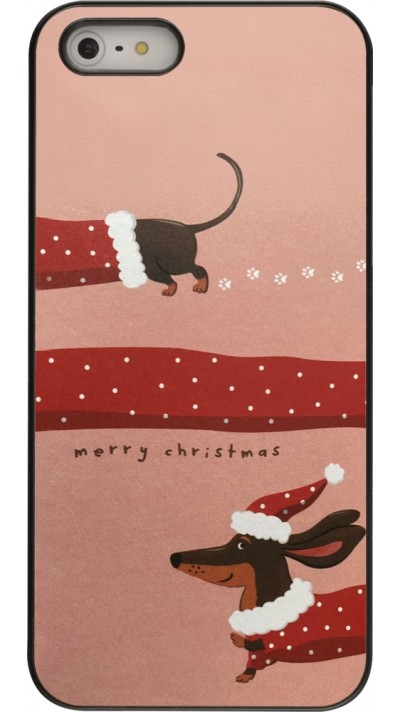 iPhone 5/5s / SE (2016) Case Hülle - Christmas 25 Teckel Merry Xmas
