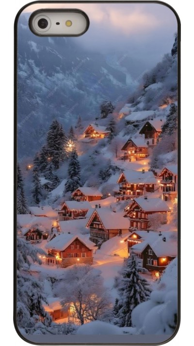 Coque iPhone 5/5s / SE (2016) - Winter 25 Winter snowy village